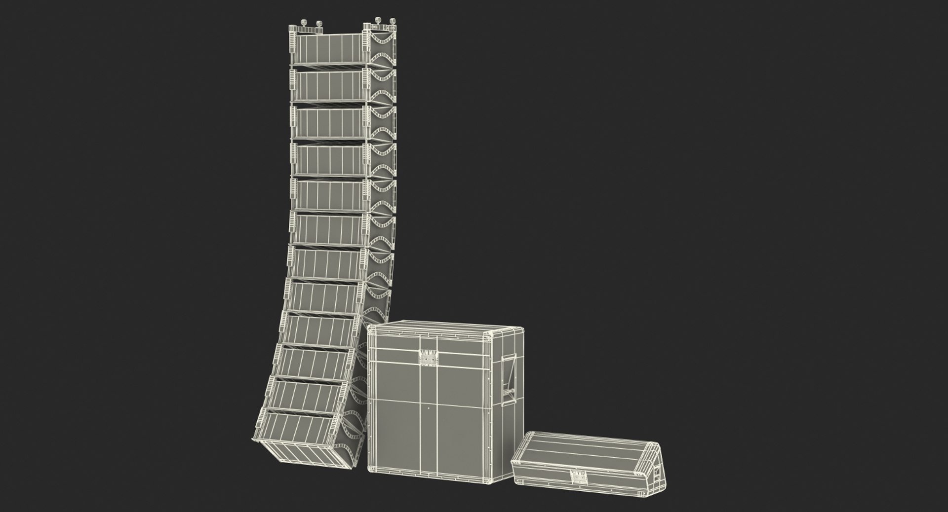 Washington Park Band Shell and Speaker Podium with Fur 3D model