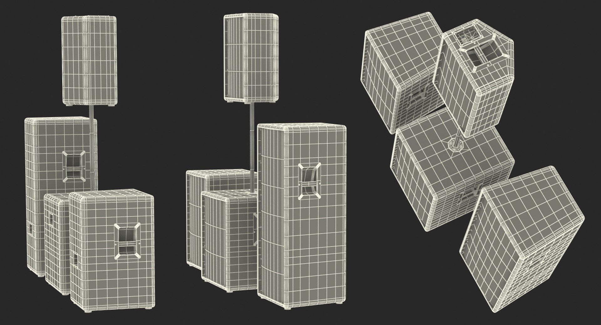 Washington Park Band Shell and Speaker Podium with Fur 3D model