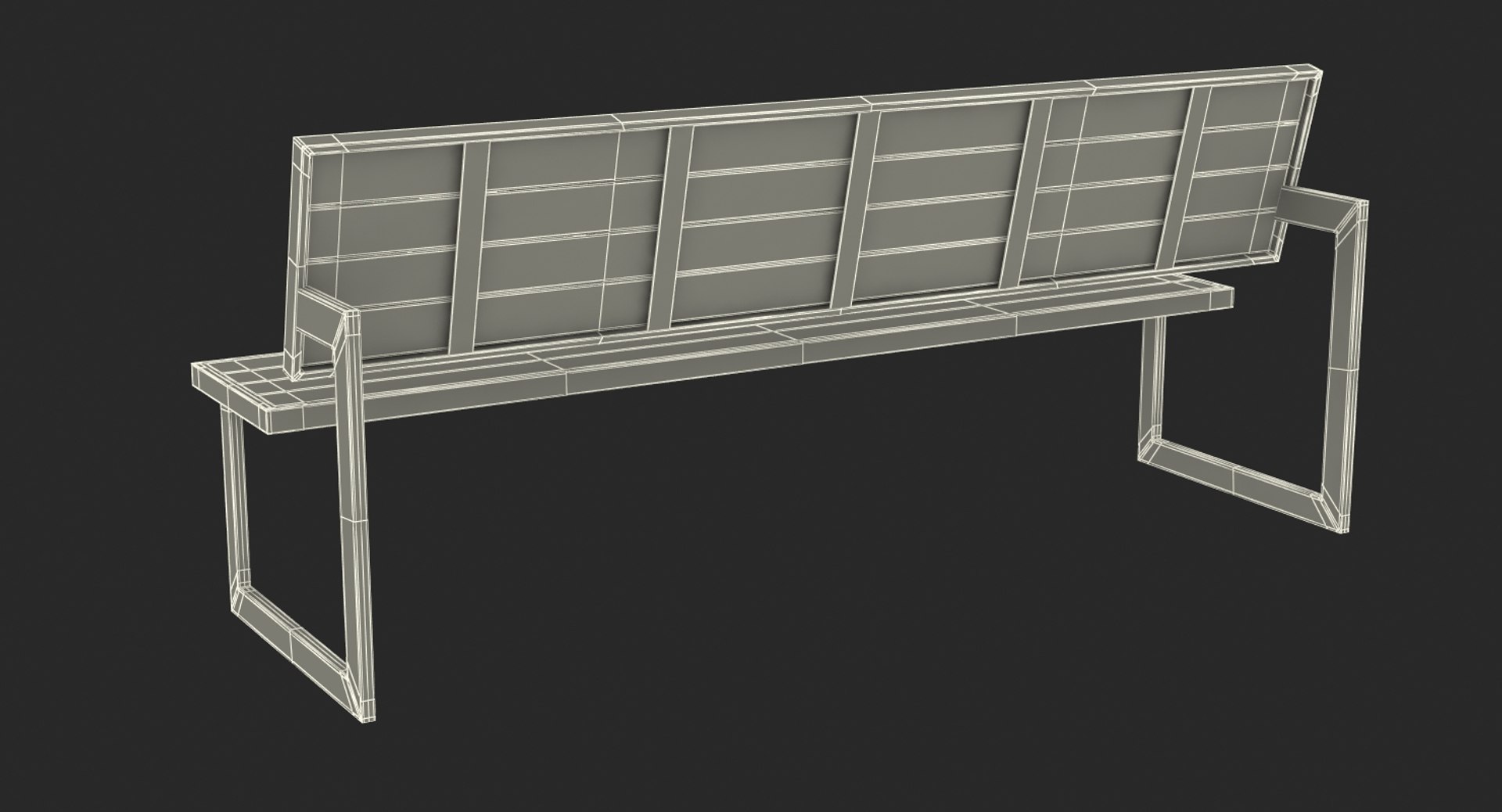 Washington Park Band Shell and Speaker Podium with Fur 3D model