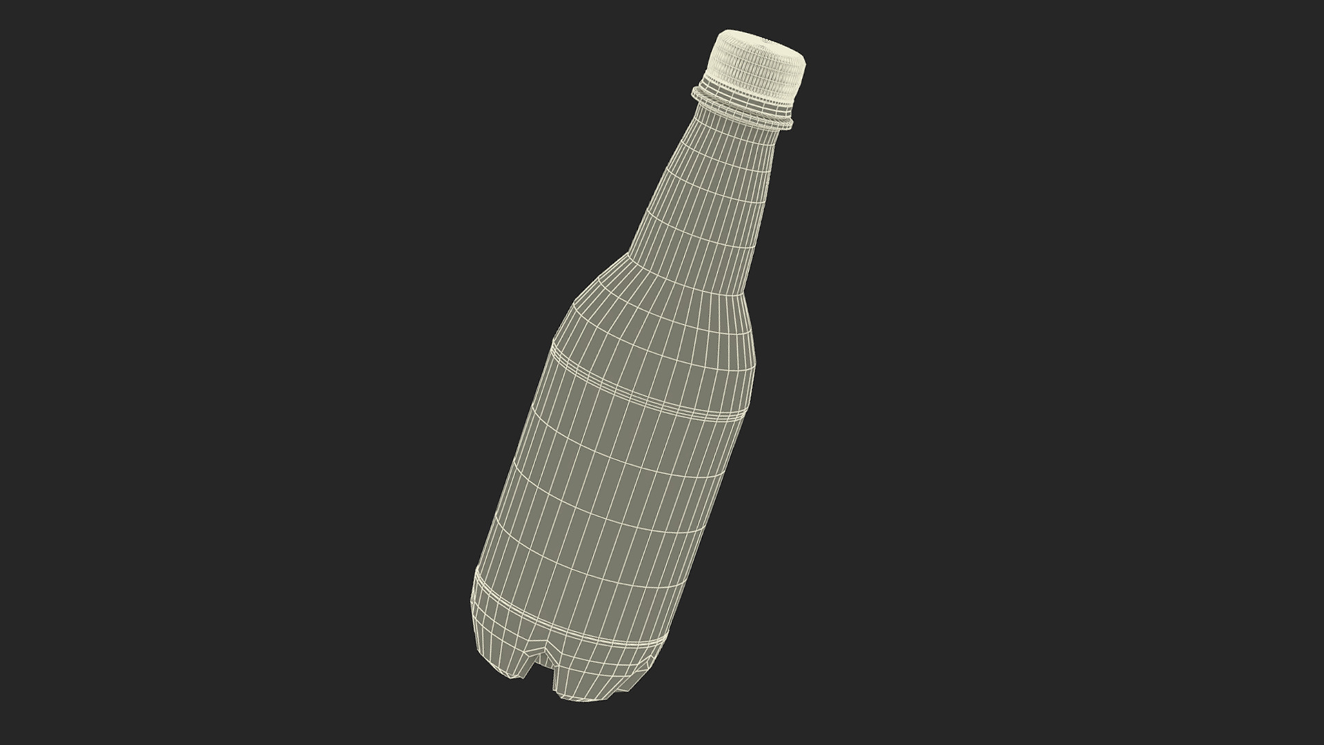 3D Small Plastic Blue Water Bottle