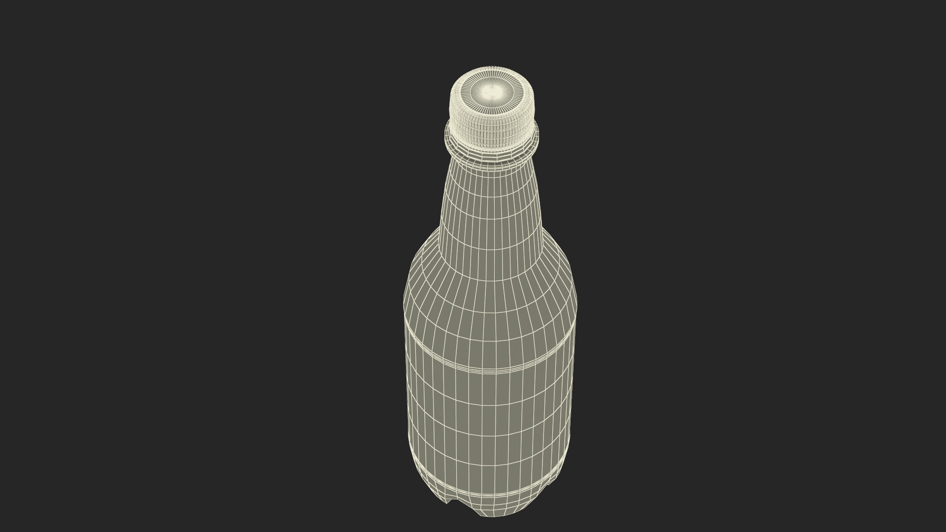 3D Small Plastic Blue Water Bottle