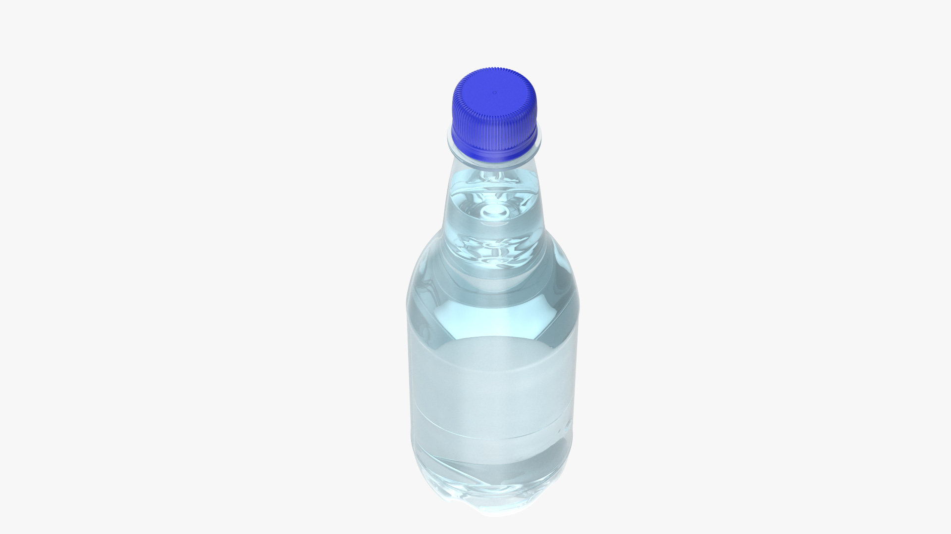 3D Small Plastic Blue Water Bottle