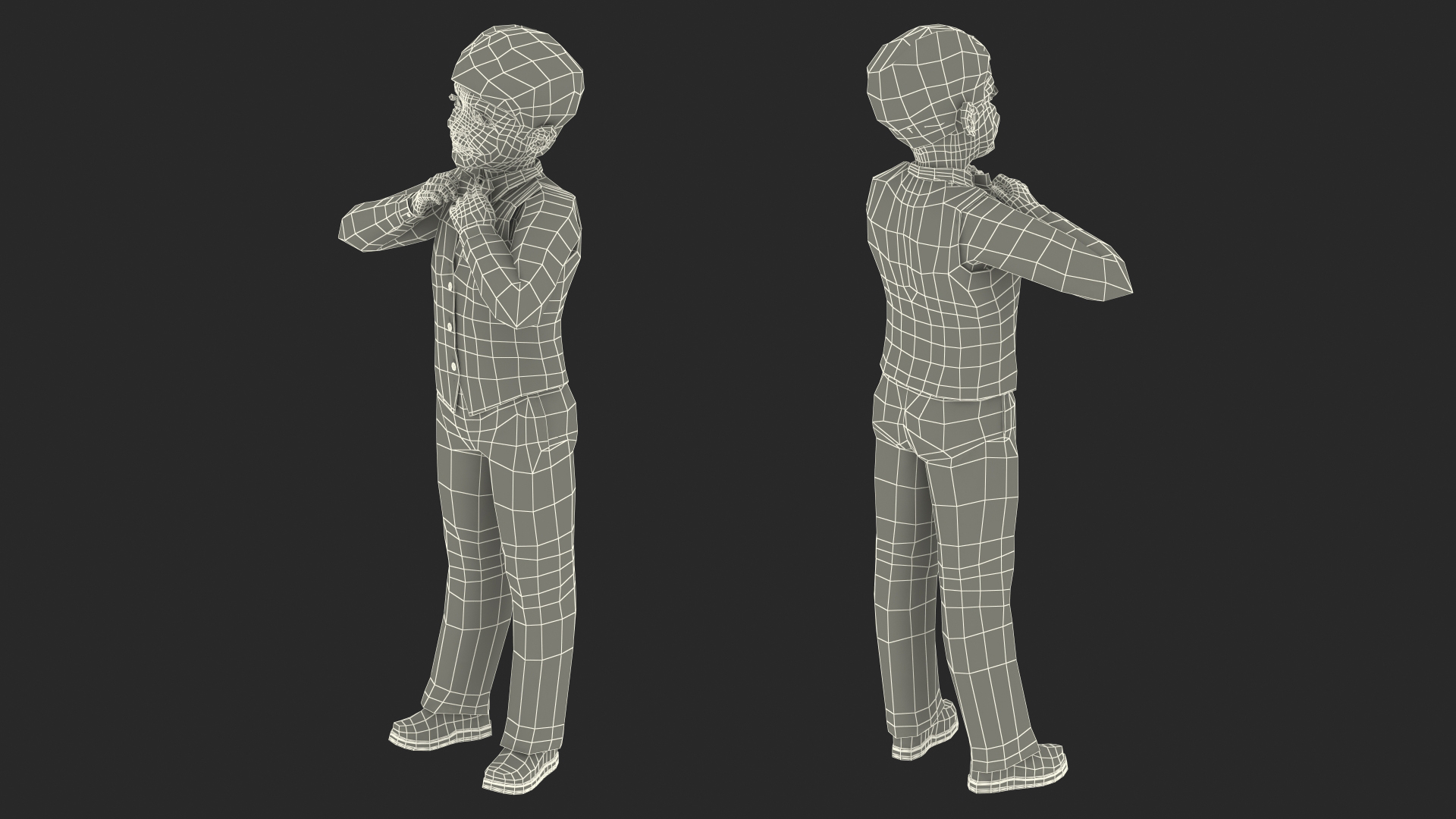 3D Child Boy Party Style Pose