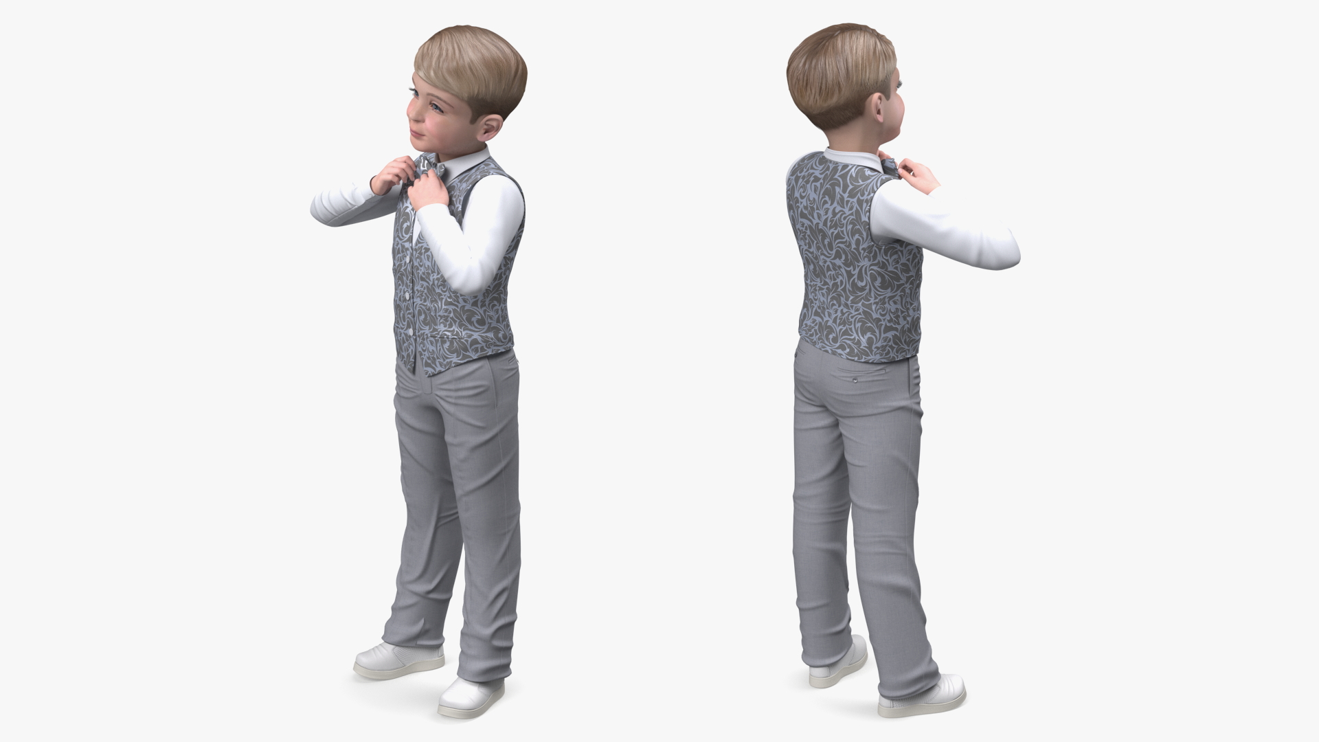 3D Child Boy Party Style Pose