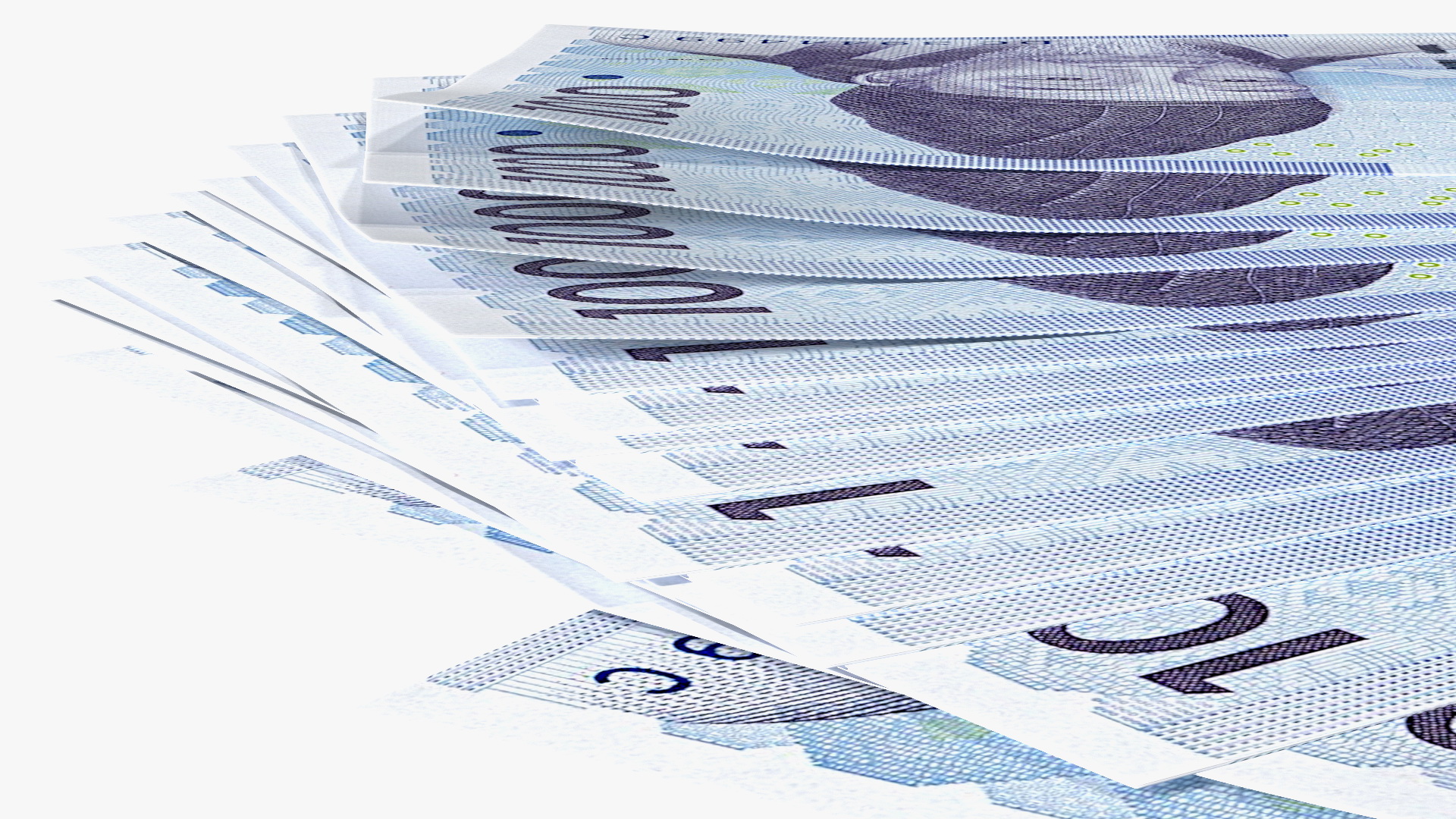 3D Fan of South Korean 1000 Won Banknotes model