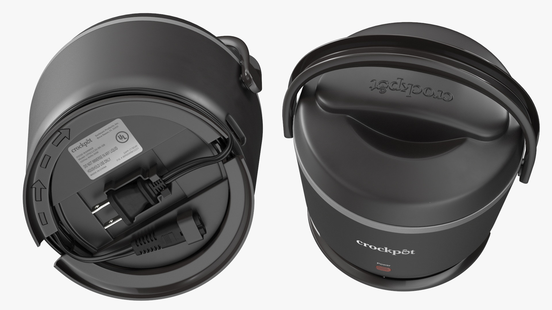 3D Electric Lunch Box Crockpot Black model