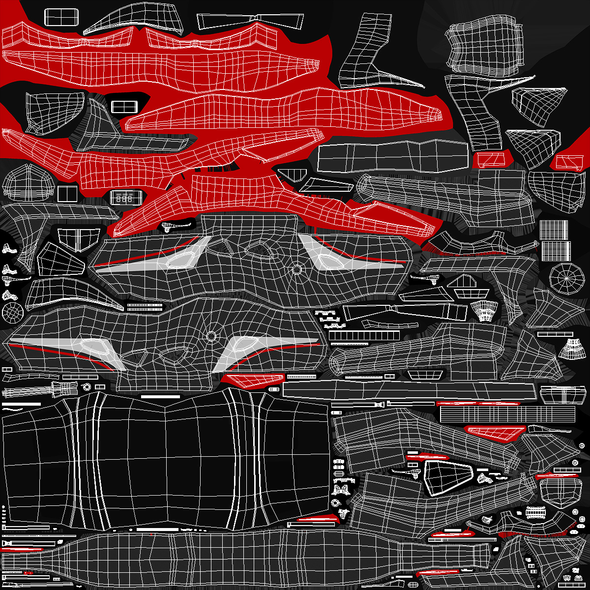 3D Red Hoverbike XTURISMO Fly