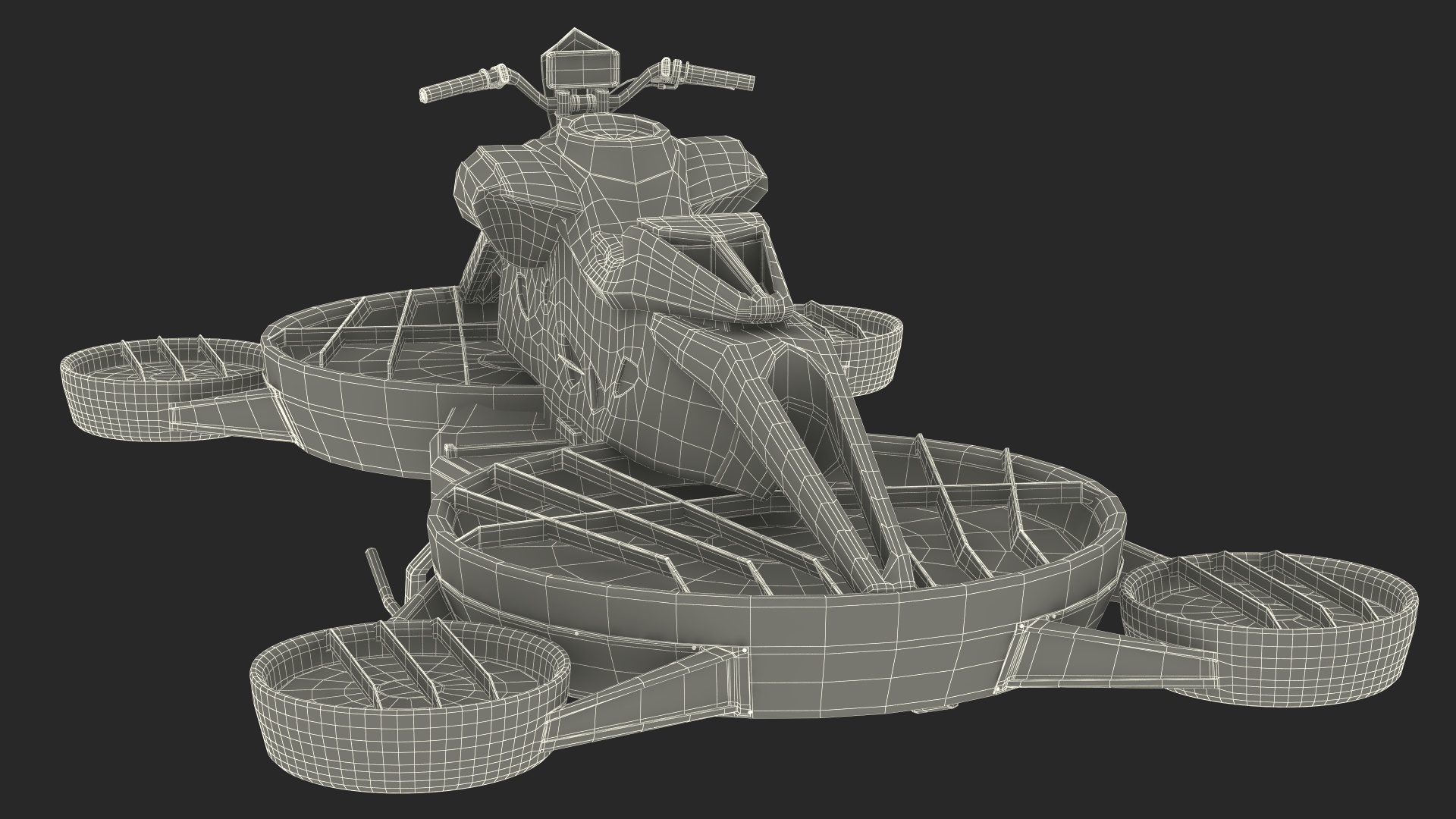 3D Red Hoverbike XTURISMO Fly