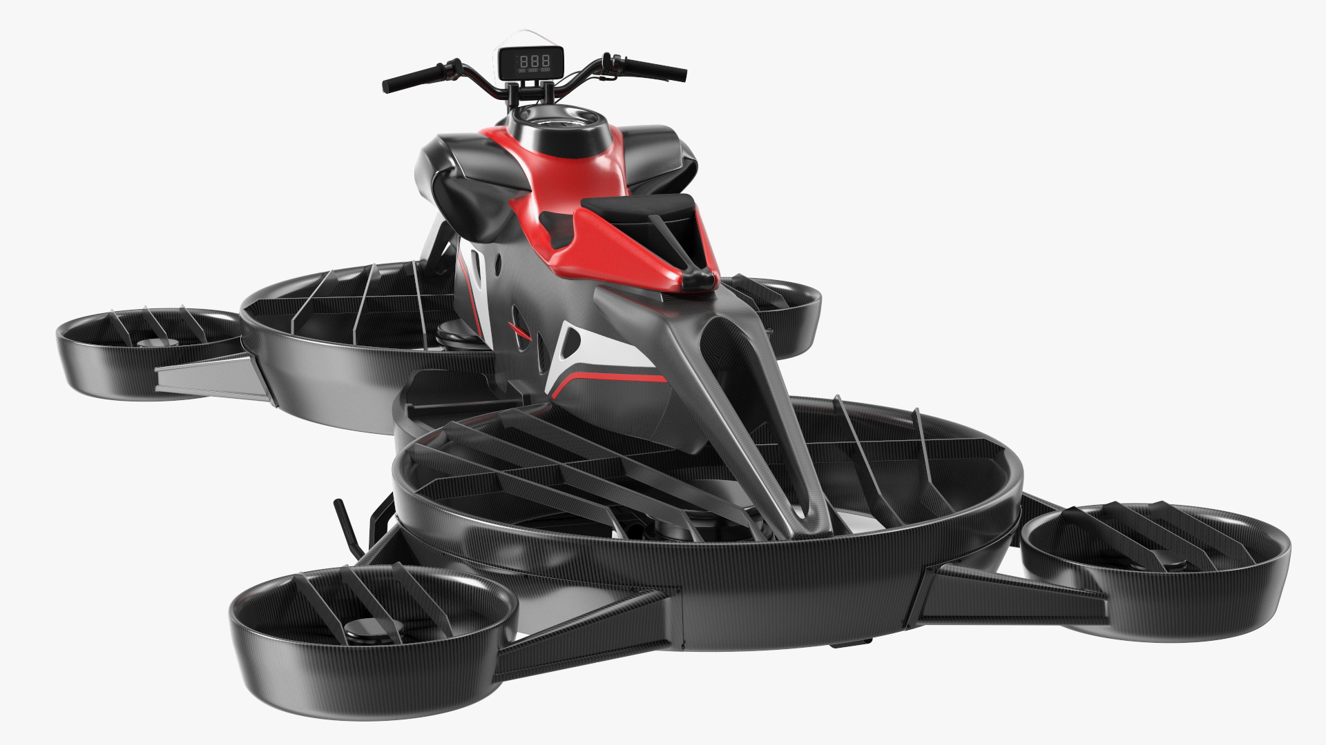 3D Red Hoverbike XTURISMO Fly