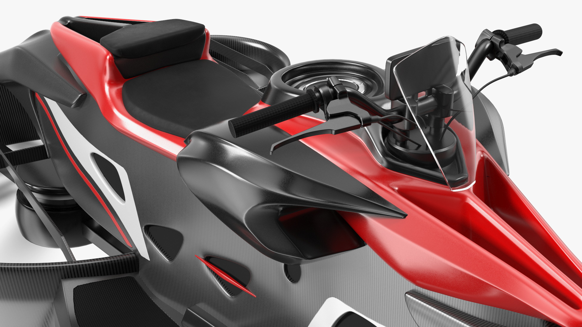 3D Red Hoverbike XTURISMO Fly