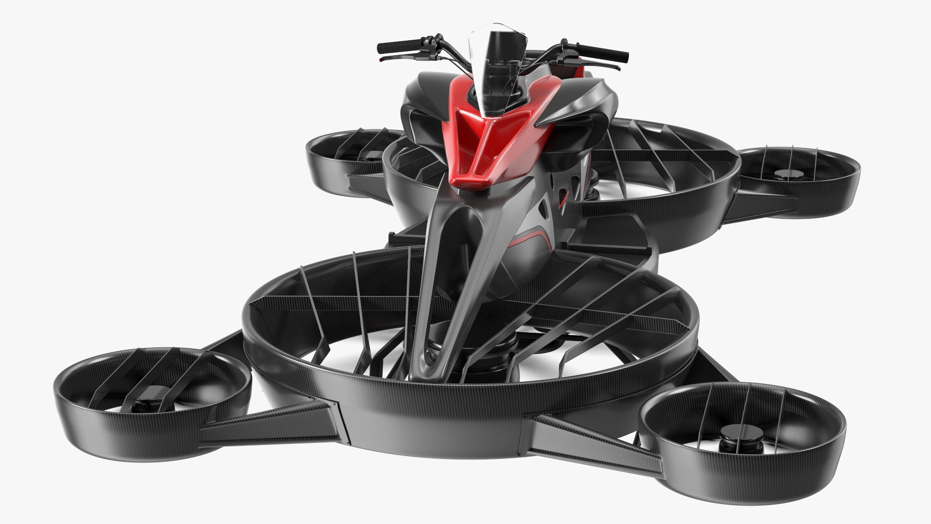3D Red Hoverbike XTURISMO Fly