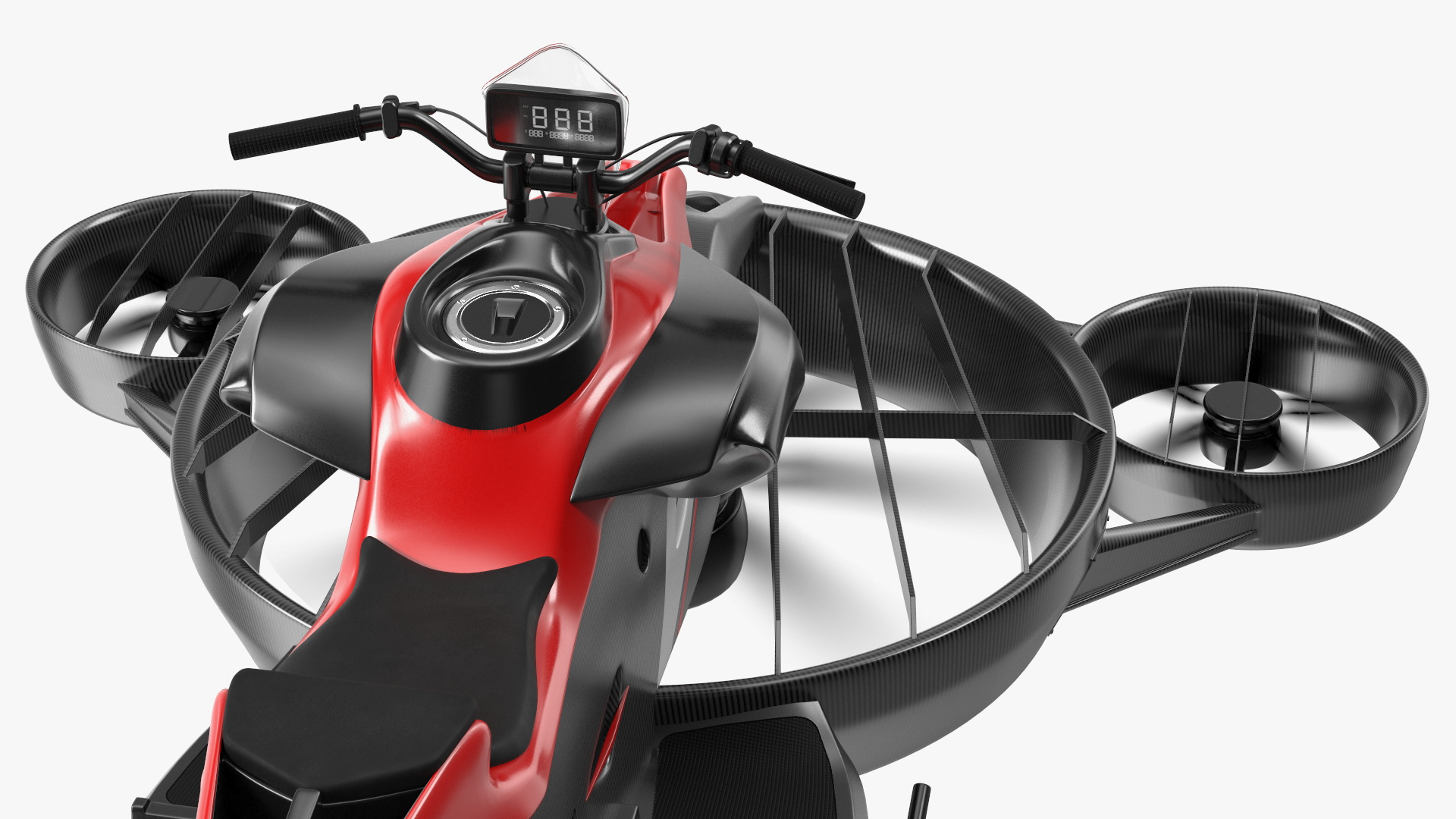 3D Red Hoverbike XTURISMO Fly