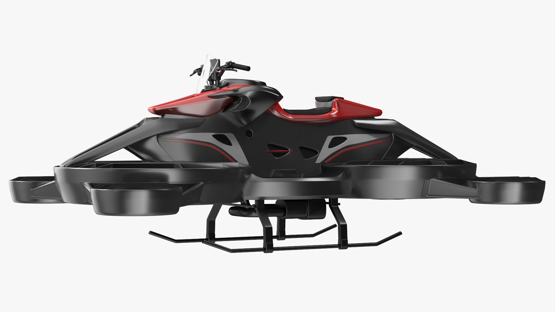 3D Red Hoverbike XTURISMO Fly