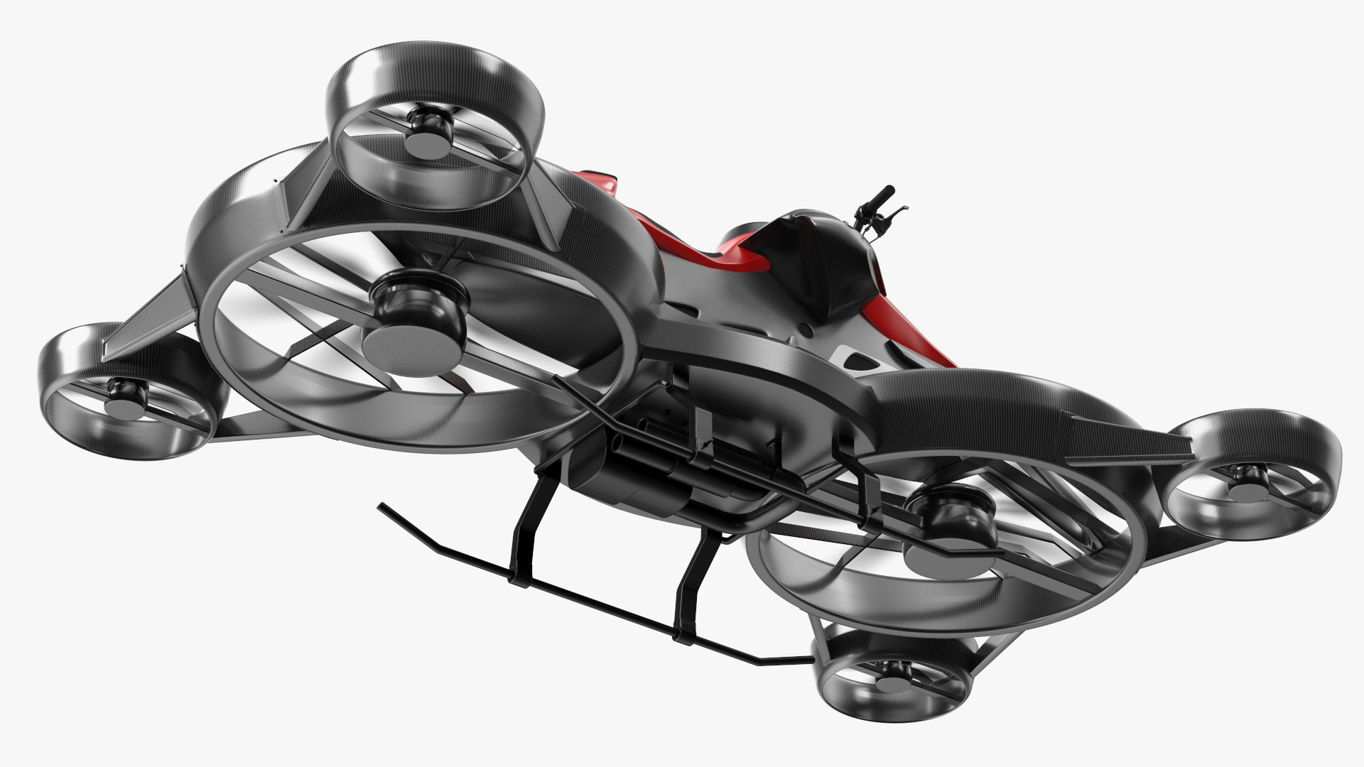 3D Red Hoverbike XTURISMO Fly