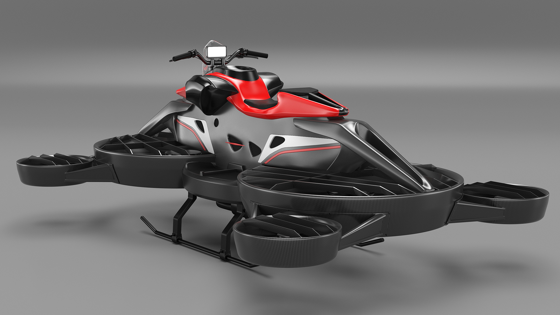 3D Red Hoverbike XTURISMO Fly