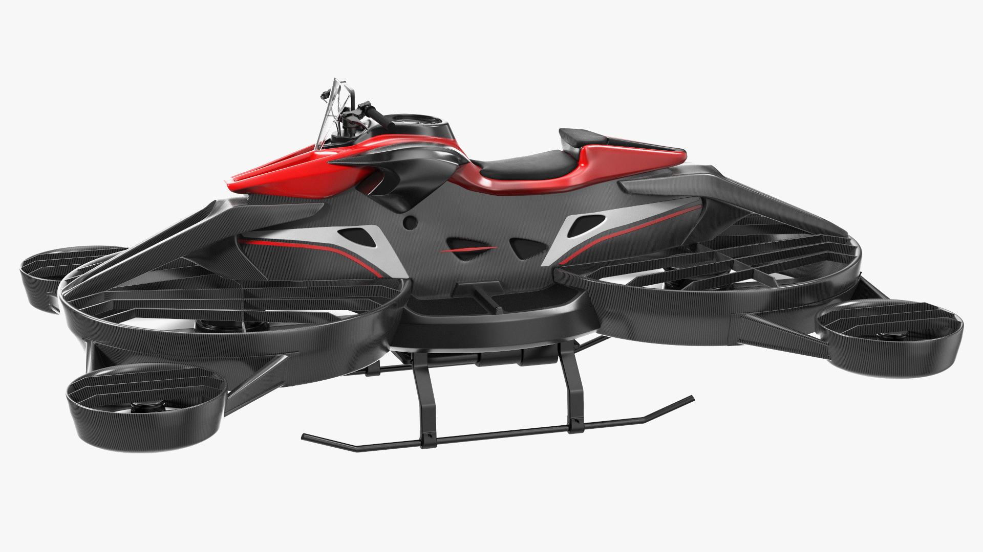 3D Red Hoverbike XTURISMO Fly