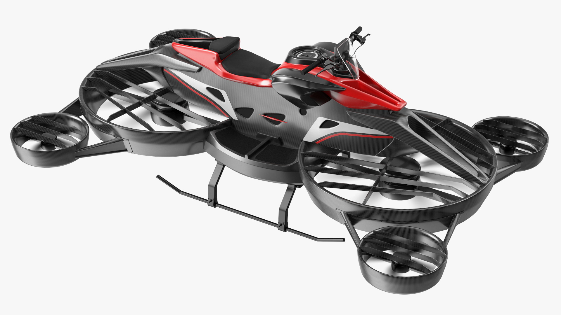 3D Red Hoverbike XTURISMO Fly