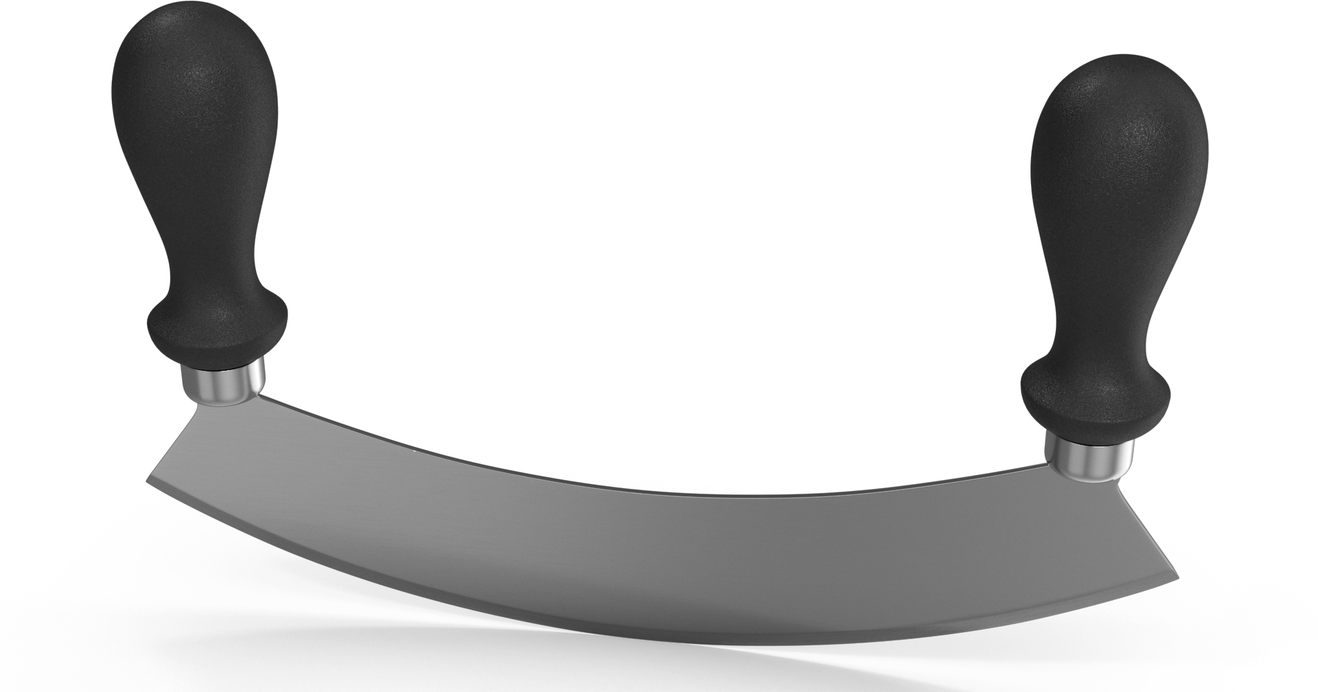 Mezzaluna with One Blade and Plastic Handles 3D model