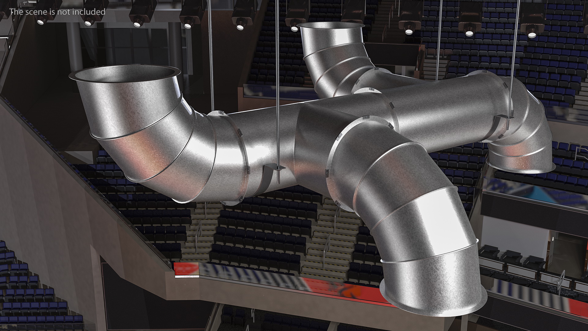 3D model Ventilation Shaft Pipe System Components