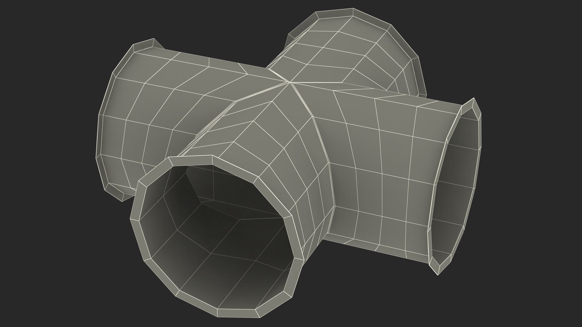 3D model Ventilation Shaft Pipe System Components