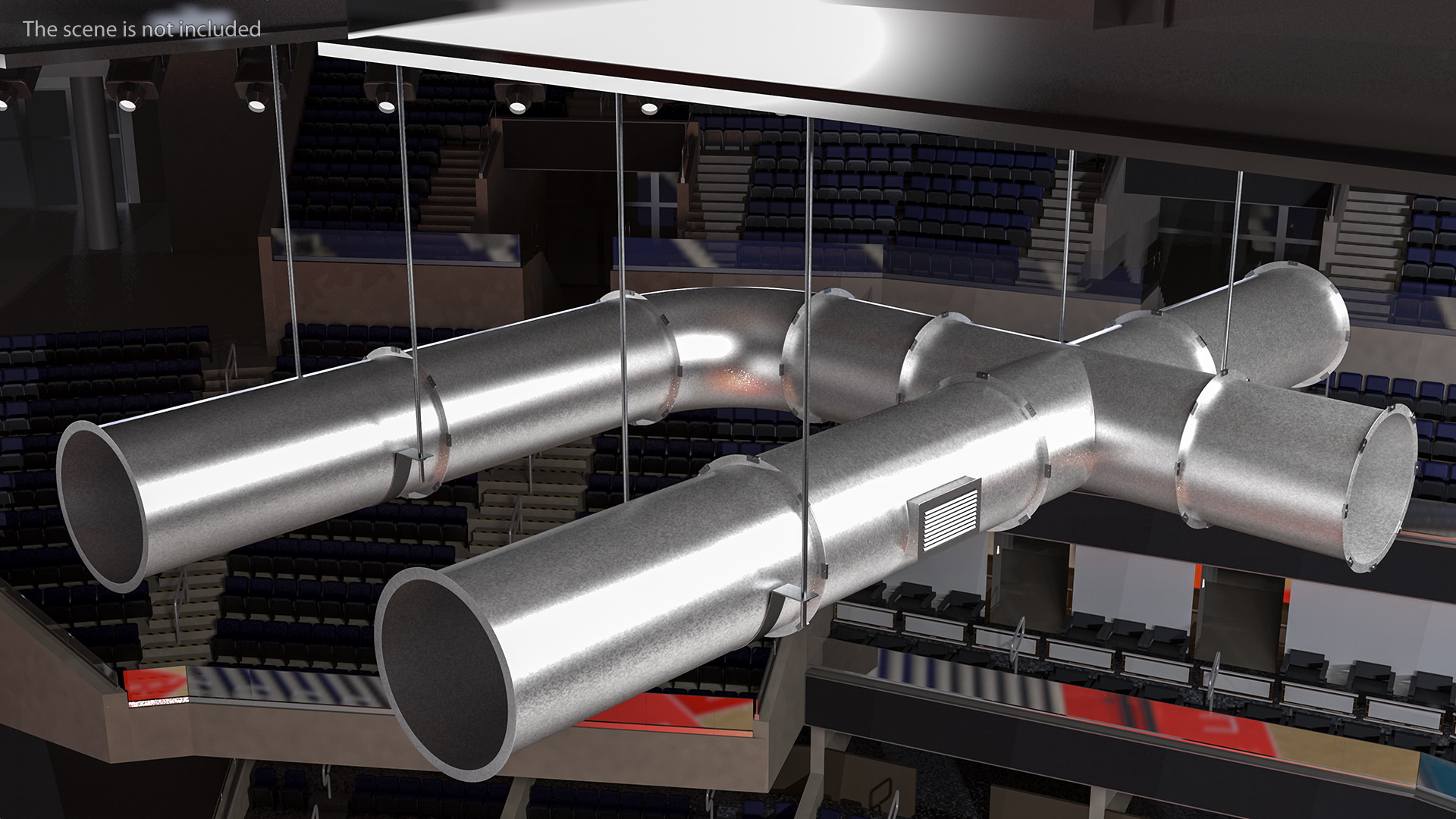 3D model Ventilation Shaft Pipe System Components