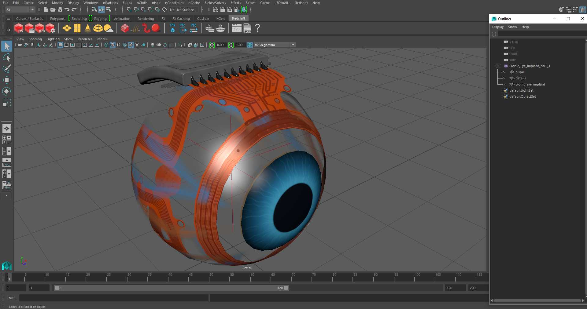 3D Bionic Eye Implant model