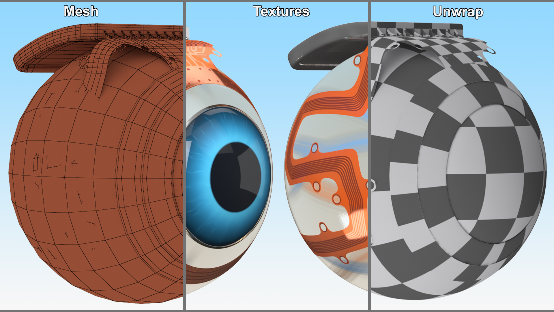 3D Bionic Eye Implant model