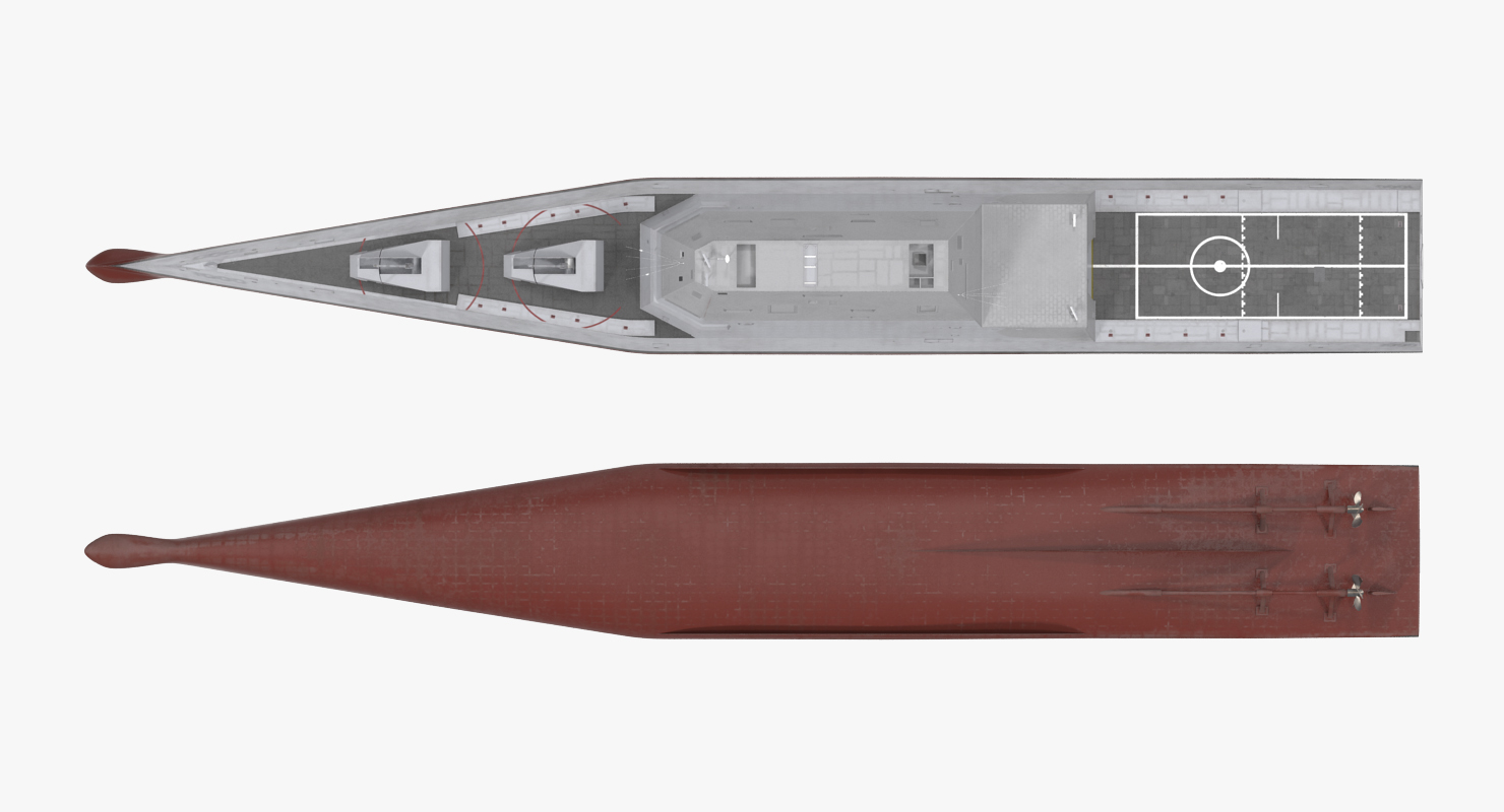3D Zumwalt Class Destroyer US Stealth Ship Rigged