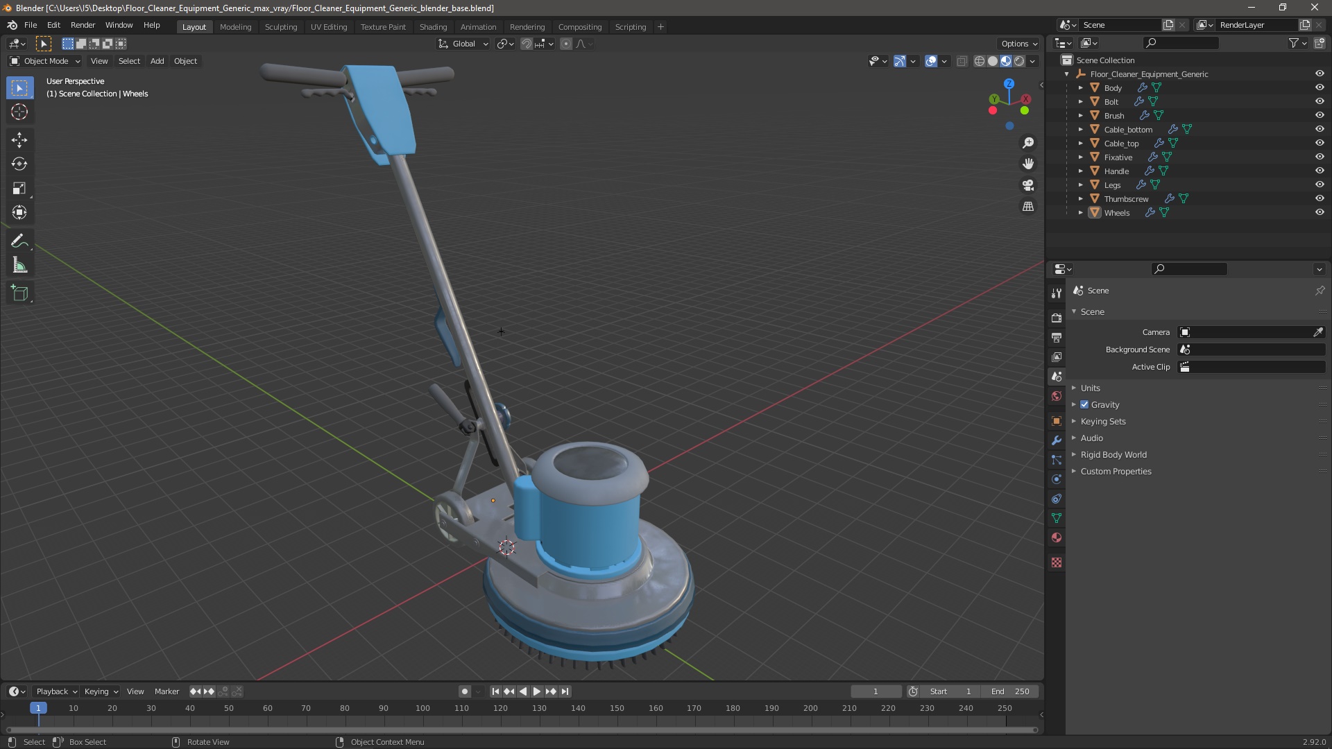 3D Floor Cleaner Equipment Generic
