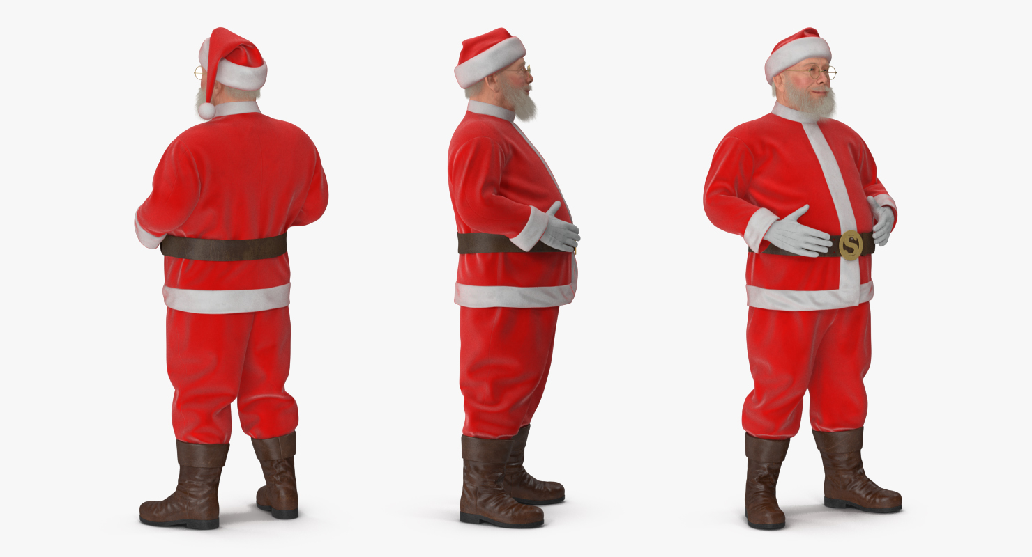 3D model Santa Claus Standing Pose