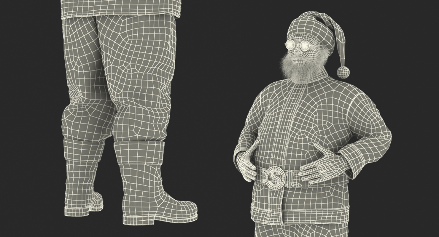 3D model Santa Claus Standing Pose