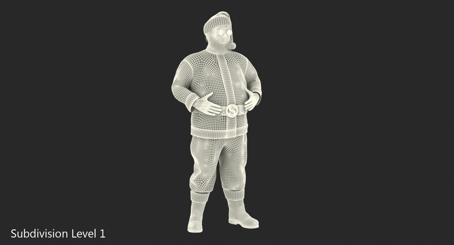 3D model Santa Claus Standing Pose