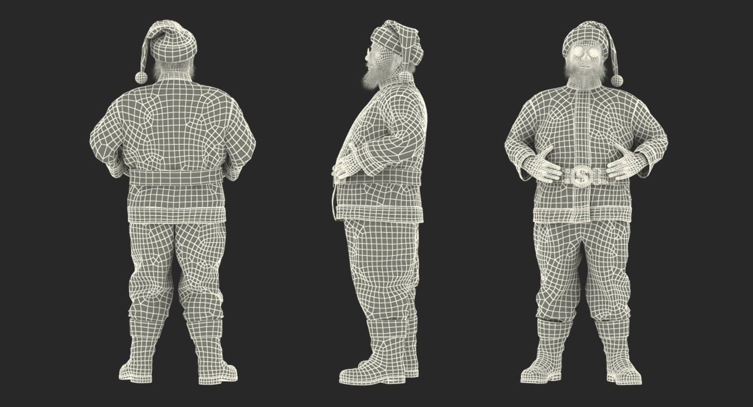 3D model Santa Claus Standing Pose
