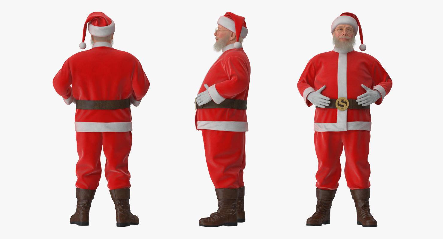 3D model Santa Claus Standing Pose