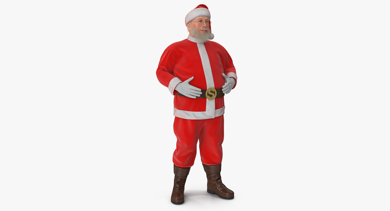 3D model Santa Claus Standing Pose