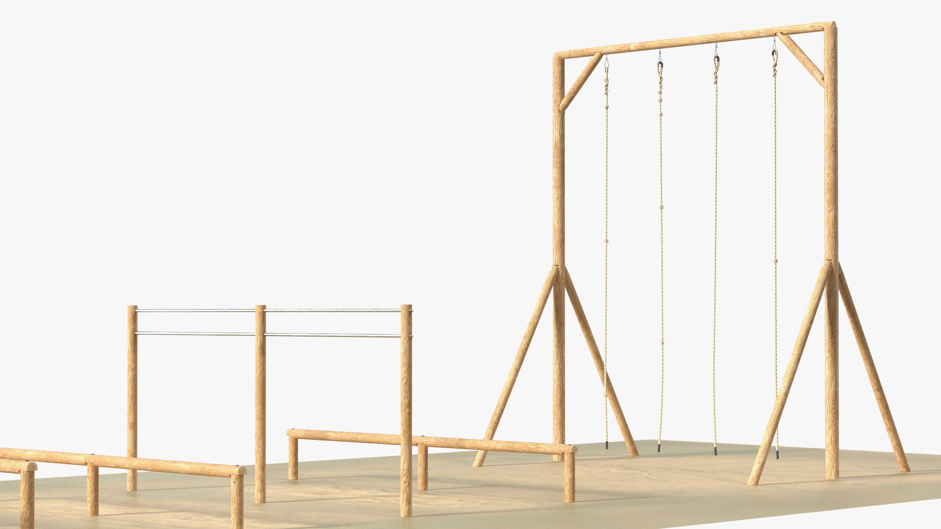 Military Training Obstacles Course 3D model