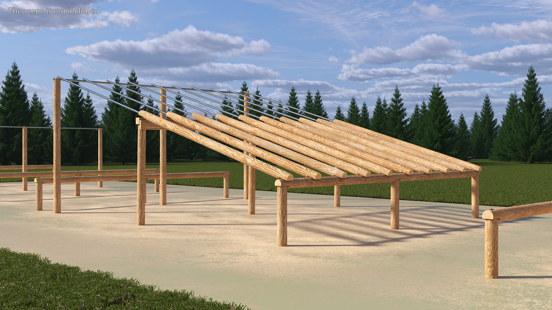 Military Training Obstacles Course 3D model