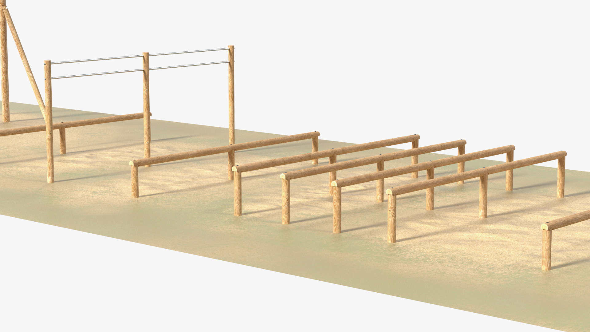 Military Training Obstacles Course 3D model