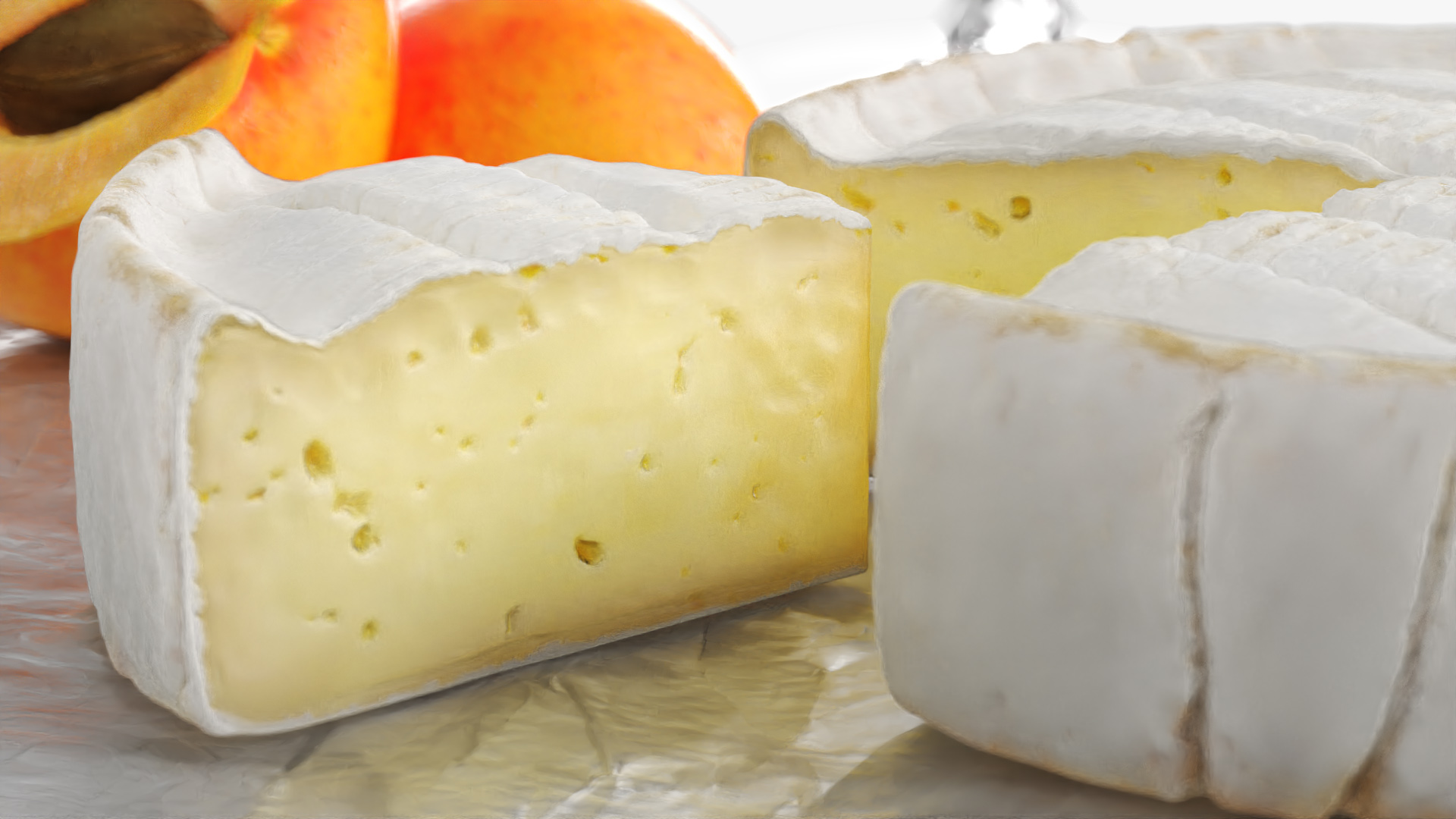 Wine Serving Set with Brie Cheese and Apricot Slices - view 7