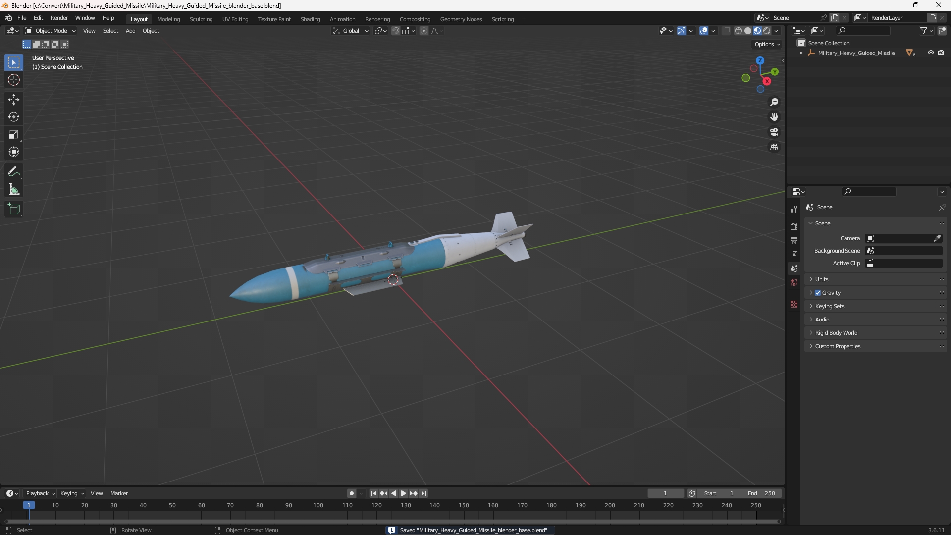 Military Heavy Guided Missile - view 10