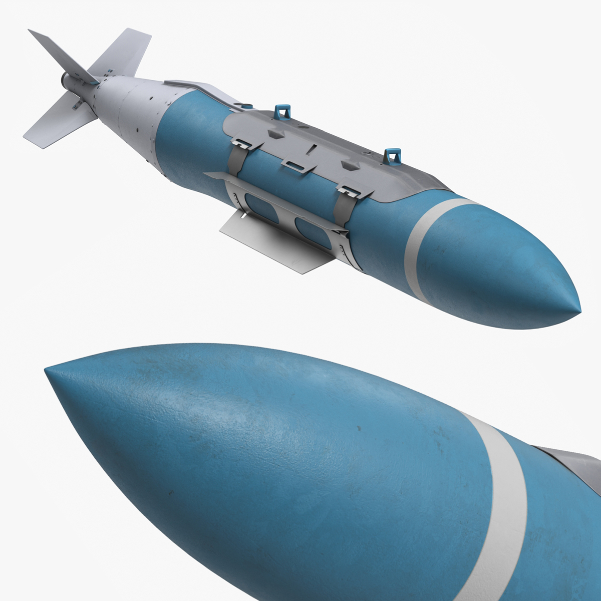 Military Heavy Guided Missile 3D model preview