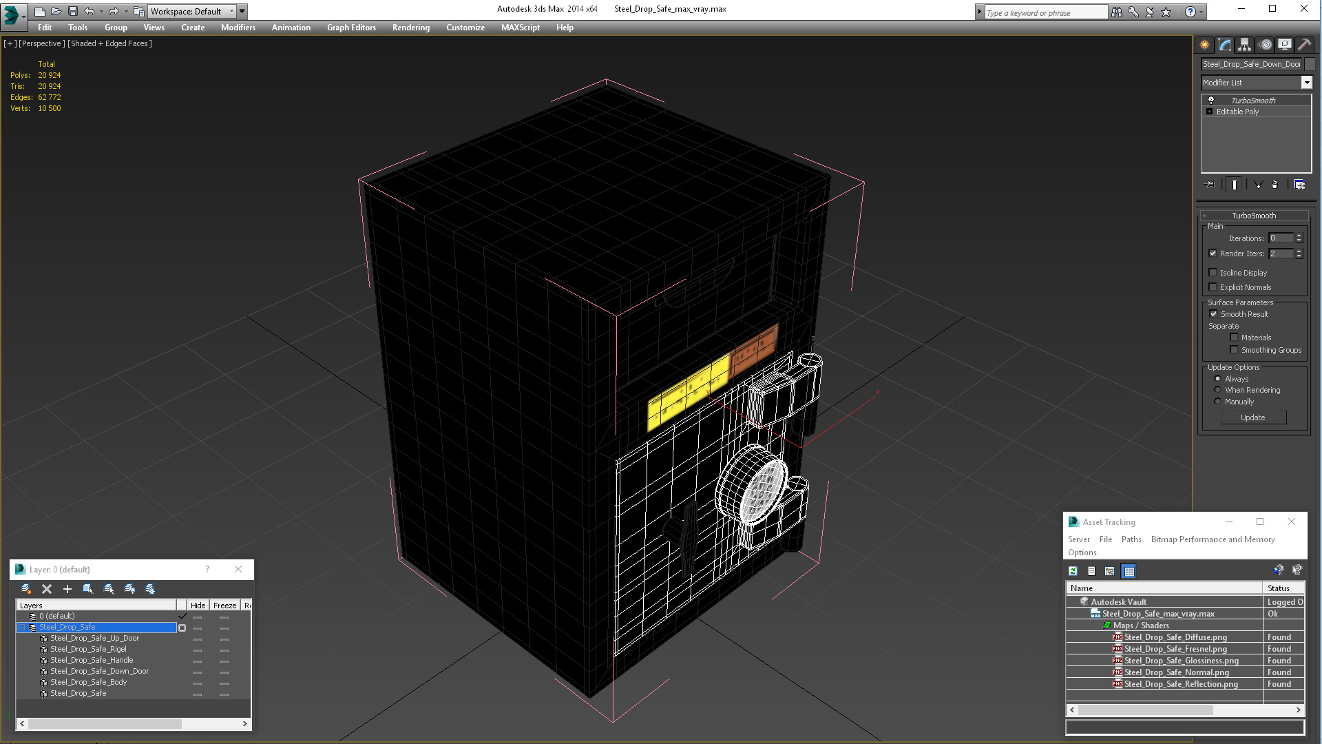 3D model Steel Drop Safe