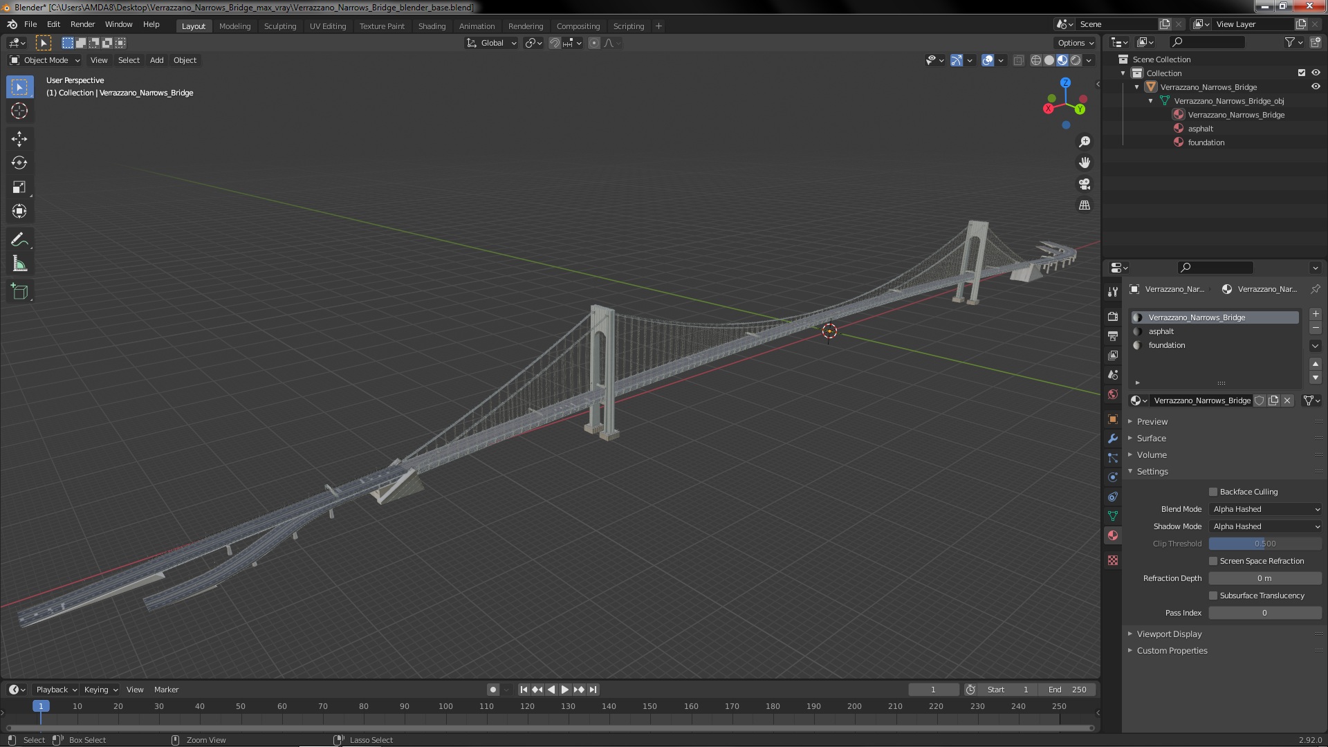 3D model Verrazzano Narrows Bridge