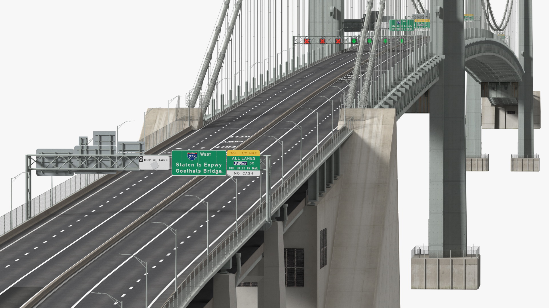 3D model Verrazzano Narrows Bridge