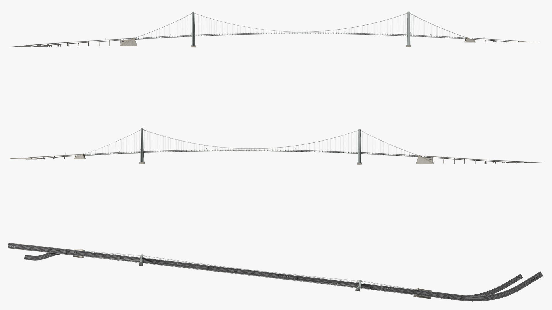3D model Verrazzano Narrows Bridge