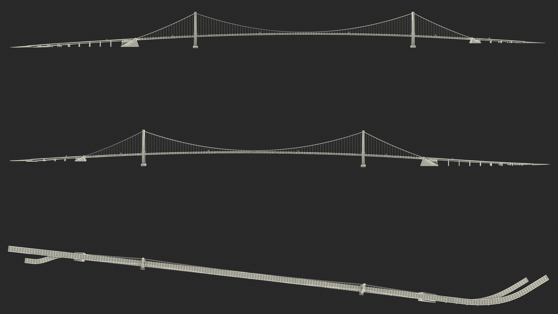 3D model Verrazzano Narrows Bridge