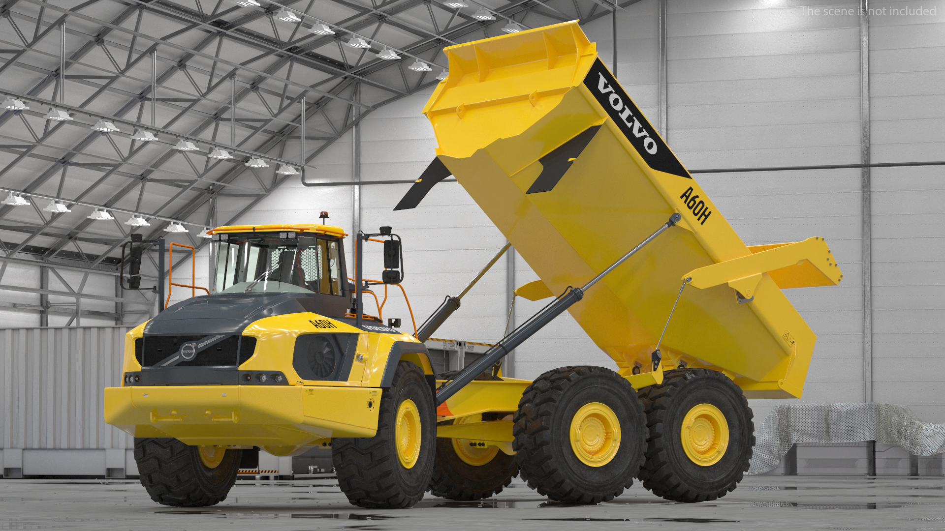 3D Volvo A60H Truck Rigged model