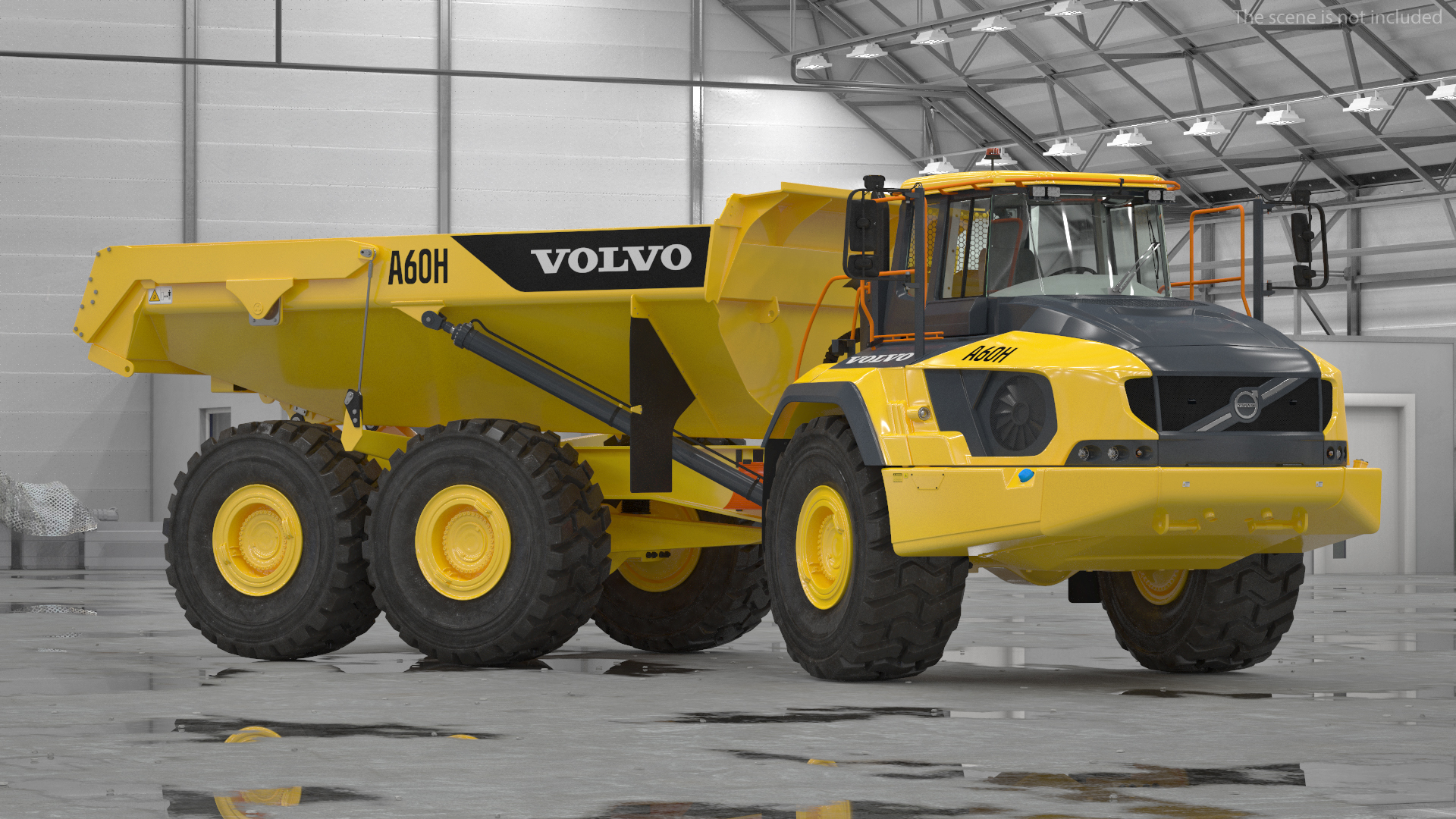 3D Volvo A60H Truck Rigged model