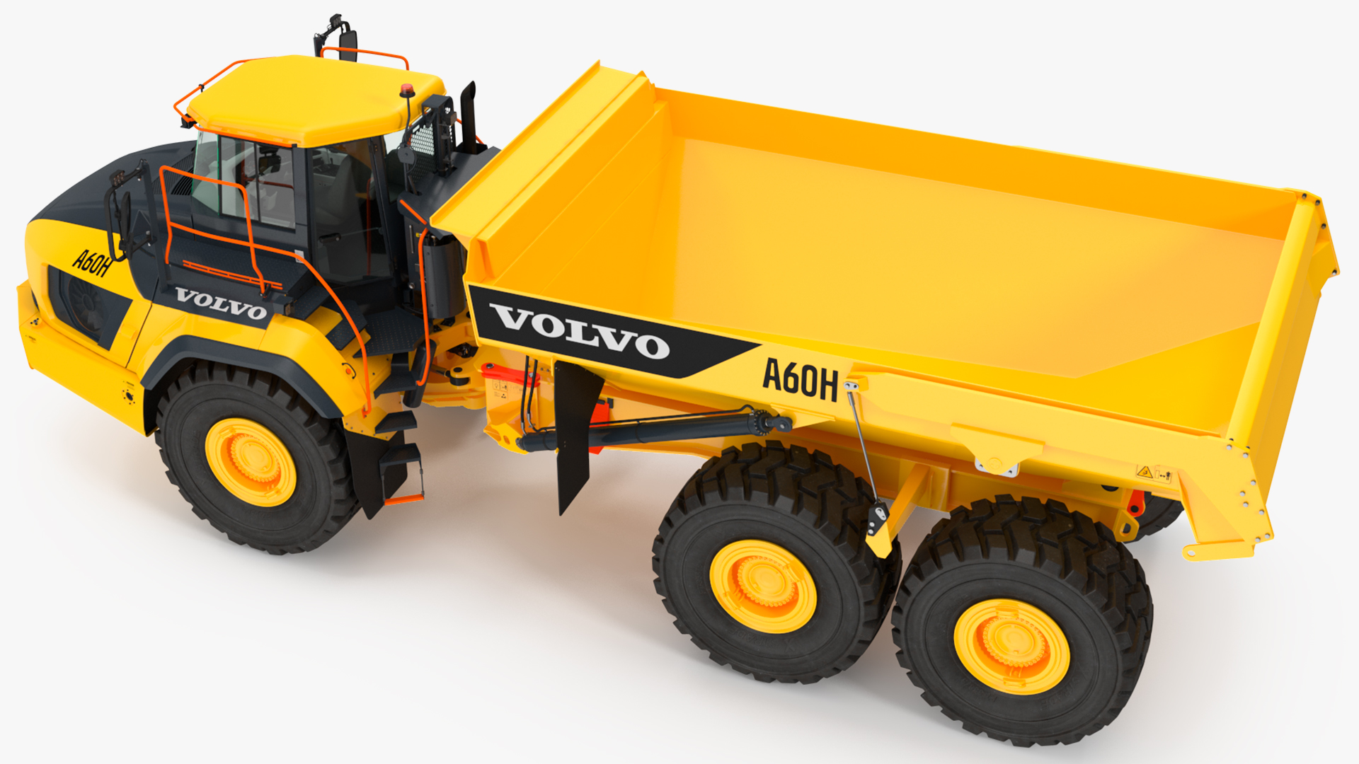 3D Volvo A60H Truck Rigged model