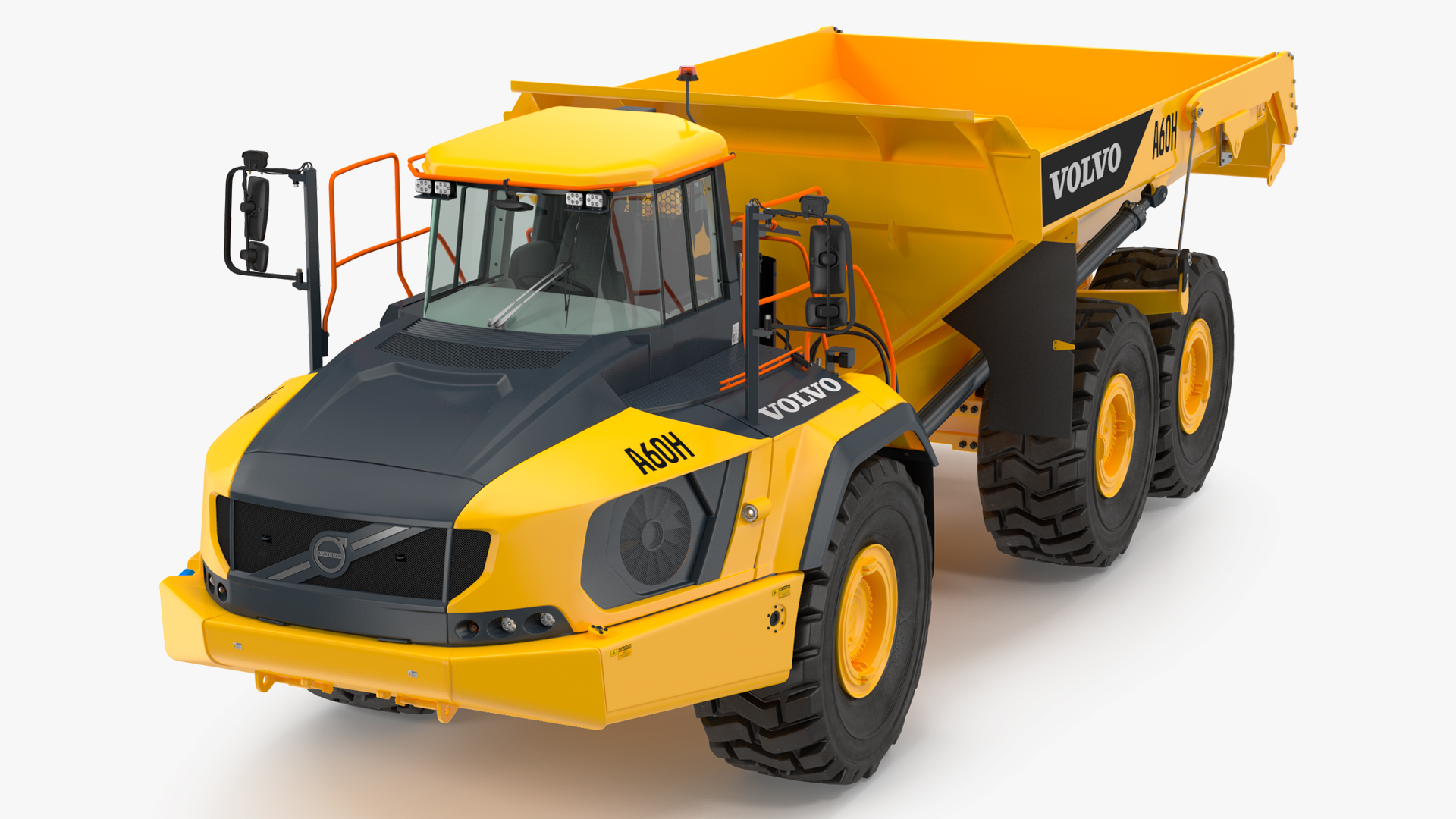 3D Volvo A60H Truck Rigged model